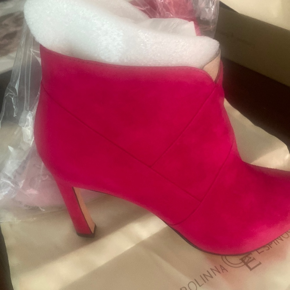 Fashion Chic Carolinna Espinosa Pink Suede Boots